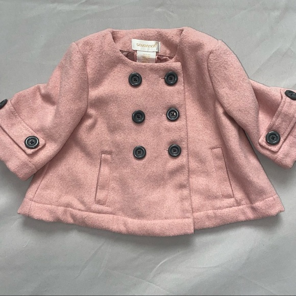 Baby Girl’s Peacoat and Jeggings Set - Picture 2 of 6